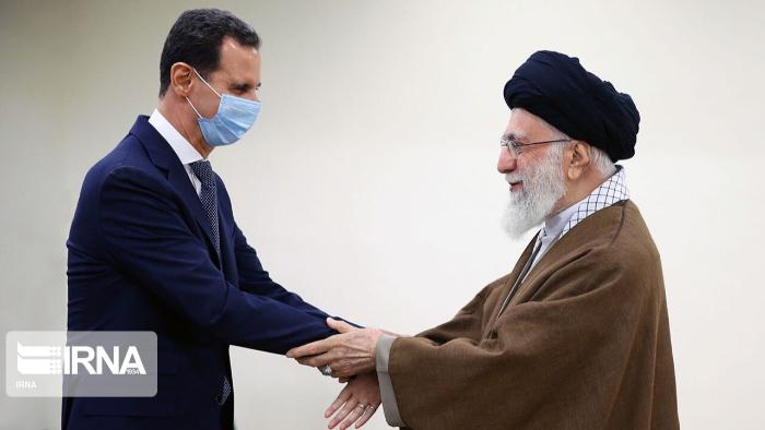 دیدار بشار اسد با رهبر و رئیس جمهور ایرانا
