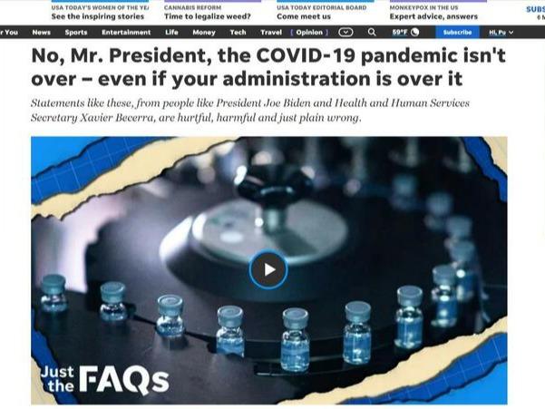 海外メディア バイデン氏の米国新型コロナ感染症終息宣言を批判