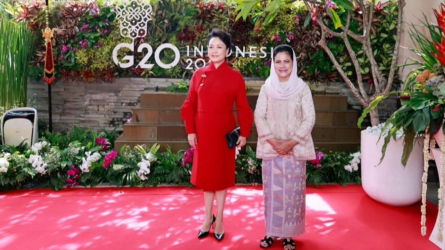 ویدیو؛ دیدار پنگ لی‌یوان با همسر رئیس جمهور اندونزیا
