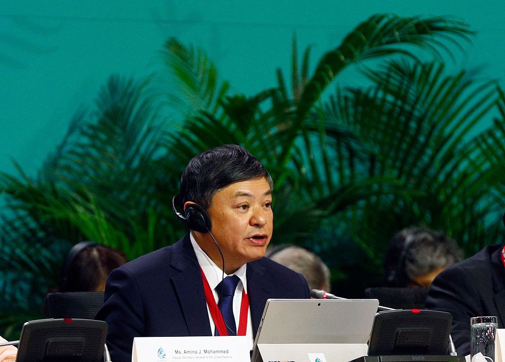 Ministri i Mjedisit i Kinës Huang Runqiu në Konferencë/ foto nga VCG