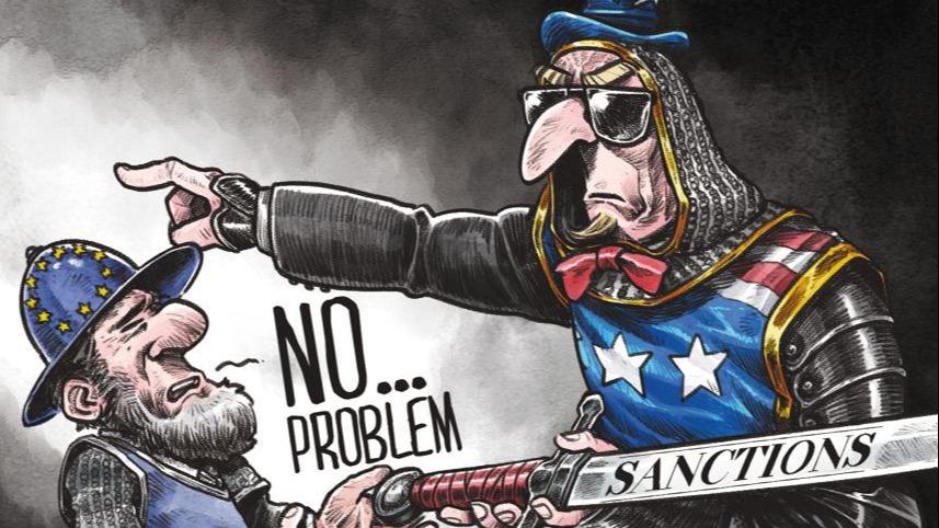 کاریکاتور| اروپا نمی‌تواند به آمریکا «نه» بگوید!ا