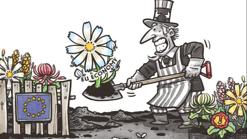 کاریکاتور| آمریکا بزرگترین برنده بحران انرژی اروپاا