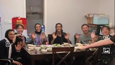 ورزشکاران ایرانی عید نیمه پاییز چین را در خانه شهروندی از هانگ‌جو جشن گرفتندا