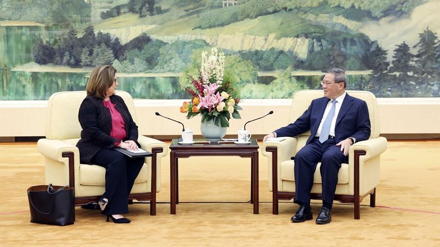 دیدار نخست وزیر چین با نمایندگان اتاق بازرگانی آمریکاا