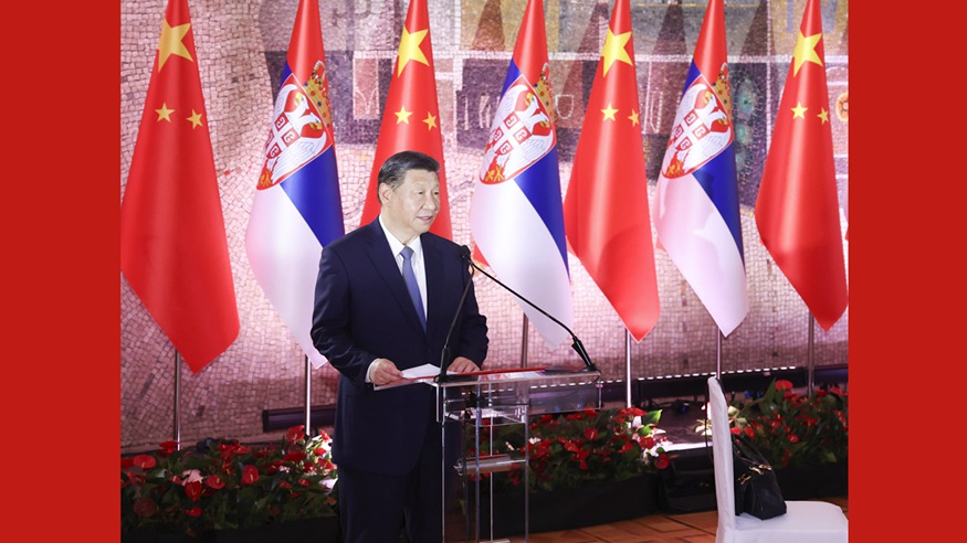 Xi Jinping wziął udział w bankiecie powitalnym wydanym na jego cześć przez prezydenta Serbii