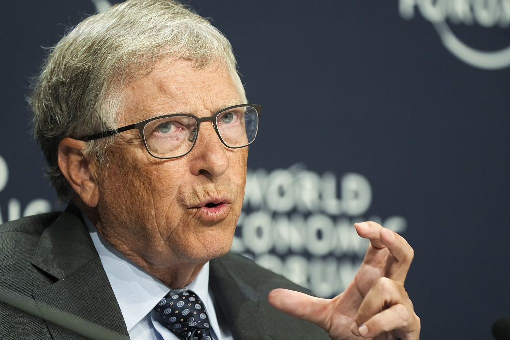 Bill Gates la Forumul Economic Mondial de la Davos din 25 mai 2022 (Foto: CFP)