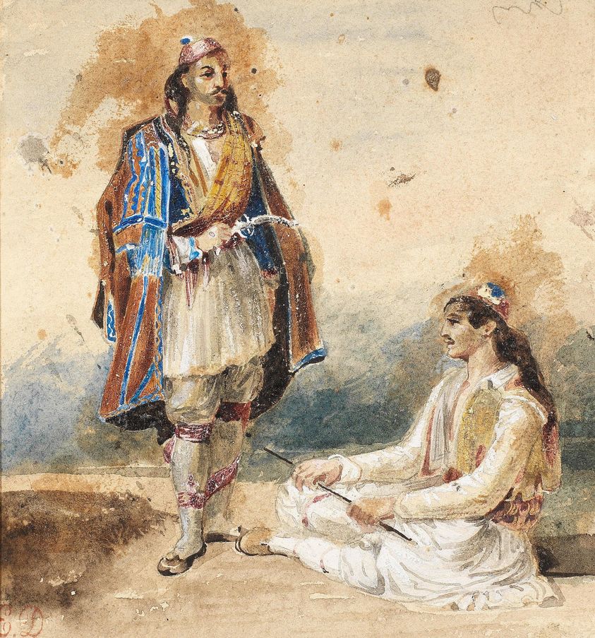 Eugene Delacroix - Dy shqiptare - foto FB Fstanella Paint