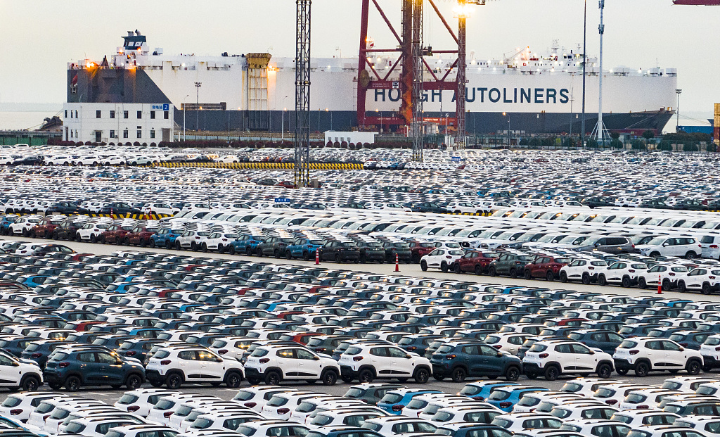 Automjete për eksport, porti Taicang, qytet Suzhou, 24 maj 2023, provincë Jiangsu(Foto:VCG)