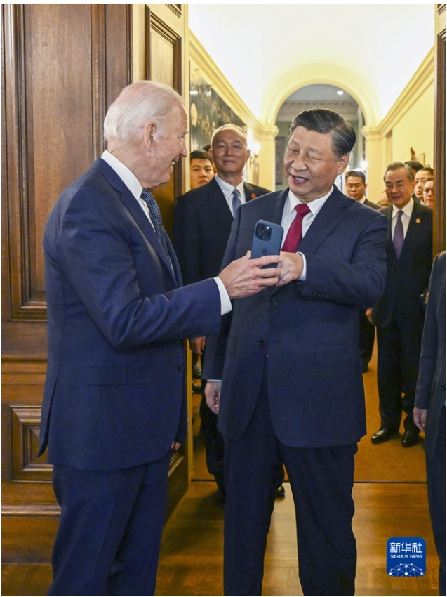 Takimi i presidentëve Xi dhe Biden (Foto CMG)